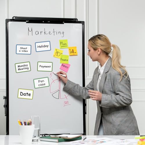 Dry Erase Magnets 12Pack 3x5, Reusable Small Board - color: Color-01-12 Pack, size: Rectangle-3"×5"