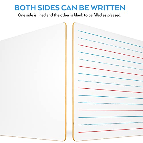 Nicpro Dry Erase Board with Lines 12 x 16 in, 2 Pack Kid Double Sided Lined - color: Lined, size: 2 Pack 12 × 16 inches