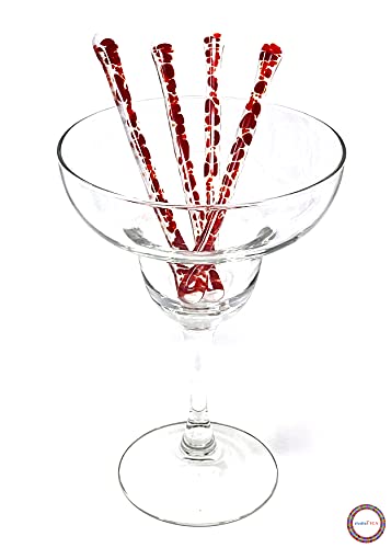 studioTica Handmade Glass Swizzle Sticks: Dragon's Breath, Set of 5 - color: Dragon's Breath