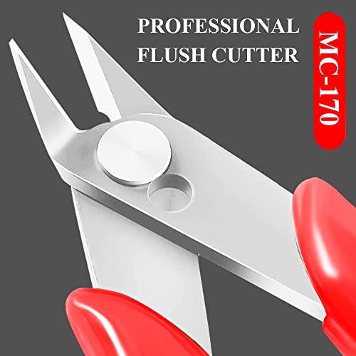 MONVICT 5 Pack Flush Cutters, 5 Inch Wire Cutters - color: 5"- Pack 5