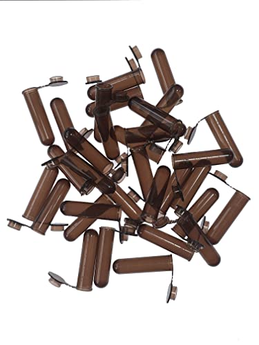 5ml 300 PCS Plastic EP Tube Round Bottom Centrifuge Tube with Snap Cap for Light Sensitive Samples, Autoclavable (Amber) - color: Amber
