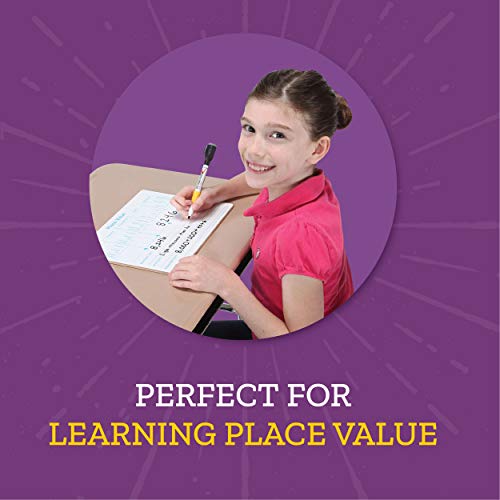 Really Good Stuff Place Value Dry-Erase Boards, 12" by 9", Set of 6