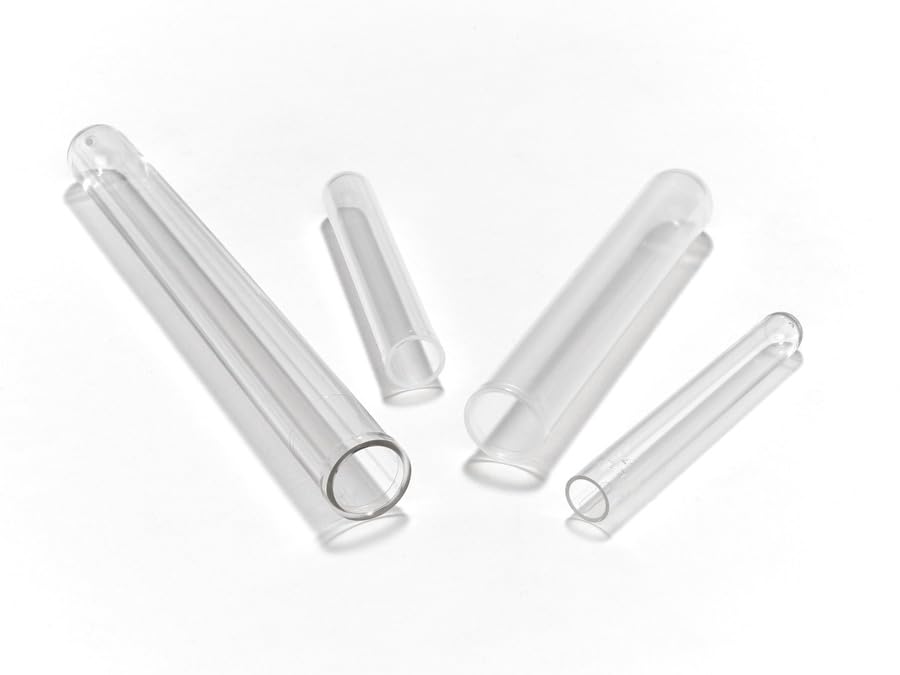 Caplugs Evergreen 214-2380-030 TT Series – Round Bottom Non-Sterile General Purpose Test Tubes 1000 Pack, Natural, Polypropylene, 17x100mm, 16 mL Laboratory Testing, Clarity, Chemically Resistant