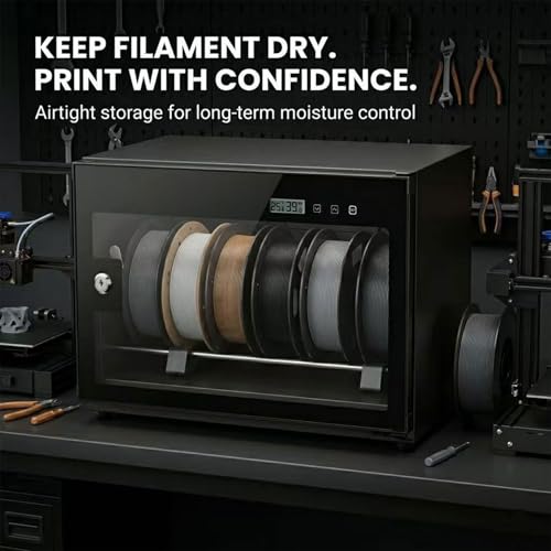 3D Printer Filament Storage Box with Automatic Humidity Control