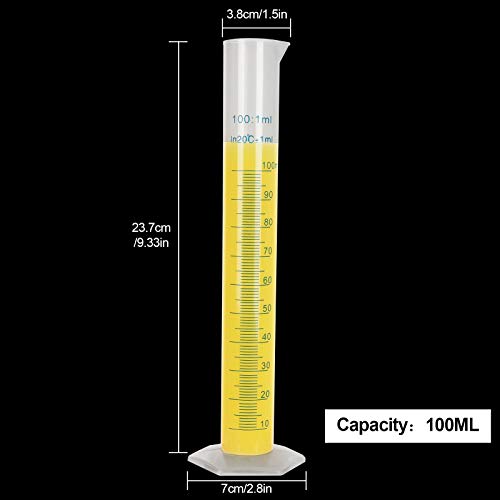 10 Pack 100 mL Plastic Graduated Cylinders - size: 100ml