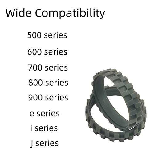 Replacement Tires Compatible with iRobot Roomba S9 (9150),S9+ (9550), j7, 500, 600, 700, 800, 900, e and i Series Models, Anti-slip Wheel Tires Replacement, Great Adhesion and Easy Assembly, 2-Pack
