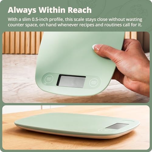 Greater Goods Food Scale, Slim & Compact Build, 1g Precision (Sage Green) - color: Sage Green