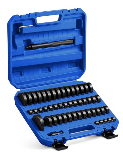 OMT Bushing Driver & Transmission Bearing Race Seal Installer Kit - color: Black Handle, size: 52pc Bushing Driver Kit