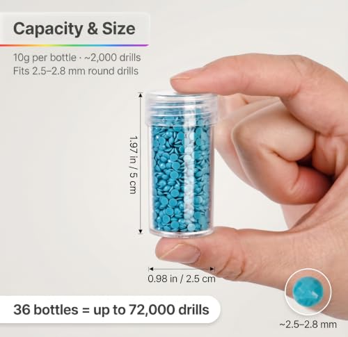 Diamond Art Storage Organizer, 150 Jars, 3-Tier Stackable Case - color: Clear-3 Tier