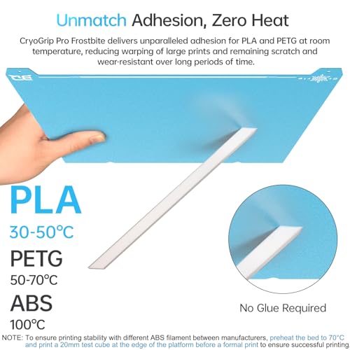 BIQU CryoGrip Pro Frostbite for K1 MAX 3D Printers 310x315mm Cold Build Plate Room Temperature Print Double Sided Upgrade Plate Removable Surface Platform - color: Frostbite-Original, size: K1 Max