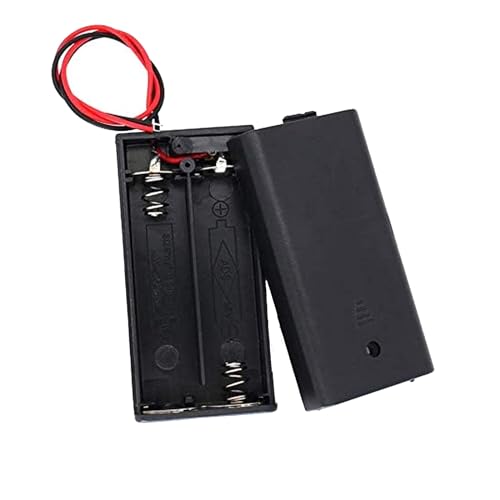 10pcs 2 AA Battery Holder with Switch 2X 1.5V AA Battery Holder Case with Wire AA Battery Holder with ON/Off Switch - size: 2AA with Case