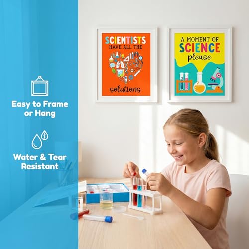 CVDGUFY 6-Pack Science Posters Science Classroom Must Haves for Teachers and Students, Mariah the Scientist Inspired, Vibrant Educational Charts & Posters for Classroom Decor