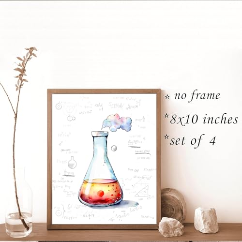 Chemistry Wall Art Interesting Science Explore Canvas Poster 8x10Inch - color: 8x10inch (Unframed)i
