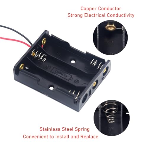 10pcs AA Battery Holder 3x1.5V AA Battery Holder 3 AA Battery Holder with Wires