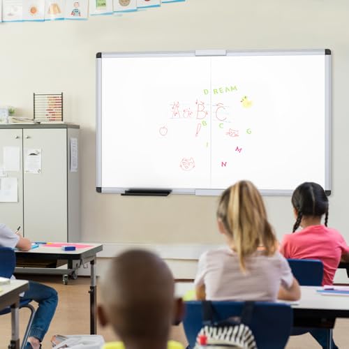 VIZ-PRO Large Magnetic Dry Erase Whiteboard, 60 x 48 Inches, Foldable - size: 60"W x 48"H