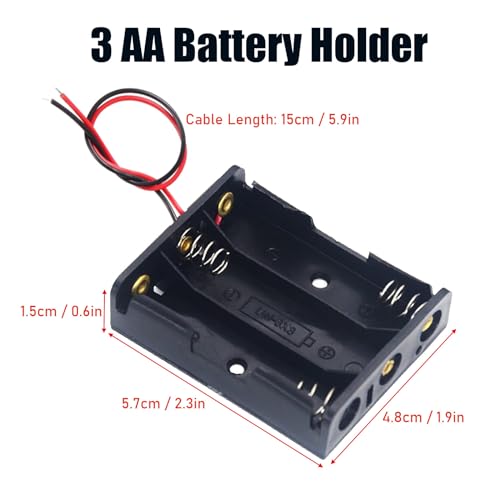 10pcs AA Battery Holder 3x1.5V AA Battery Holder 3 AA Battery Holder with Wires