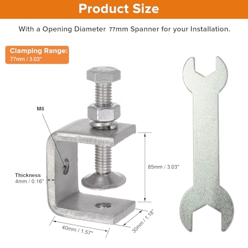 Stainless Steel C Clamps, Mini Tiger Clamp Set for Mounting, Heavy Duty Metal U Clamps, Small Desk G-Clamp with 3.35 Inch Stable Wide Jaw Opening for Metal Working Woodworking Welding Building (4pcs) - size: 3.35 in / 85mm (4 Pcs)