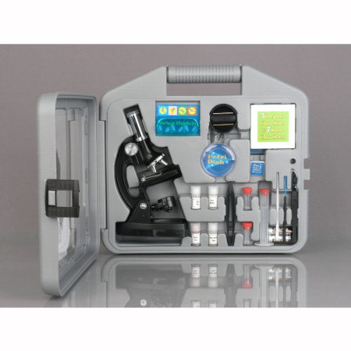 AmScope M30-ABS-KT2-WM 1200X 52 pc Microscope Science Kit + World of The