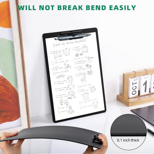 FRETONBA 2 Pack Clipboard with Pen Holder, Black - style: 2 Pack-Black