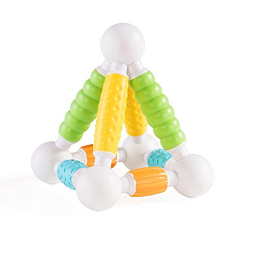Guidecraft Grippies Builders - 20 Piece Set, Tactile STEM Soft Grip Magnetic Building Toy for Toddlers - style: Builders - 20 pc. set