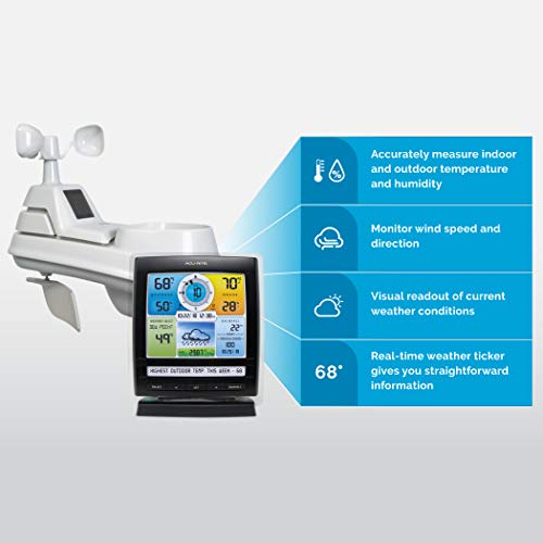 AcuRite Iris (01512MCB) Indoor/Outdoor Wireless Weather Station, Color Screen - color: Color Screen