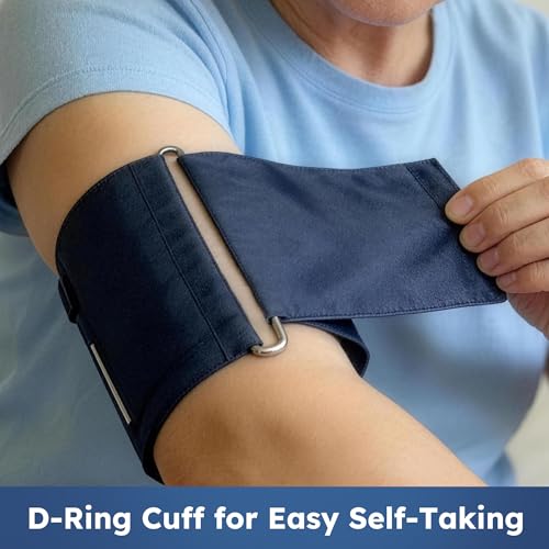 LotFancy Blood Pressure Cuff and Stethoscope Kit with D-Ring, Professional BP Cuff Standard Adult Size for Nursing School, Home, Easy to Use BP Machine with Carrying Case Zero Calibrator, Navy - color: Navy