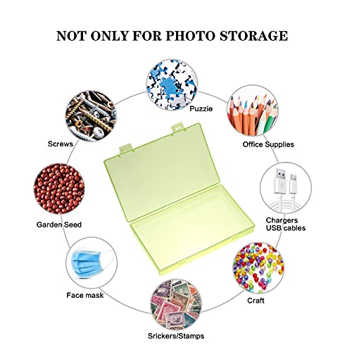 Photo Storage Box 4x6, 18 Inner Extra Large Photo Case Large Photo Organizer Acid-Free Photo Box Storage Photo Keeper Photo Storage Case, Plastic Craft Storage Box for Photo Stickers Stamps Seeds - color: Multicolor-3Color