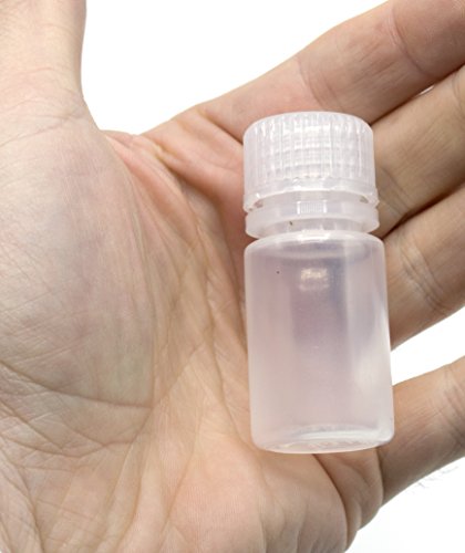 EISCO 15mL Rigid Plastic Reagent Bottle with Narrow Mouth (0.53" ID) and Screw Cap - Polypropylene - size: 0.5 Ounces