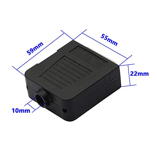 CERRXIAN DB25 Breakout Board, DB25 Female D-SUB Connector to DB25 Screw Wiring Solderless Terminal Module Breakout PCB Board Kits with Plastic Case (F Black) - color: DB25 Female