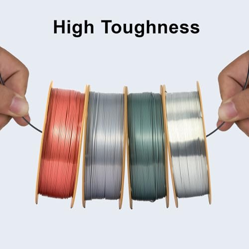 ERYONE Silk PLA Filament for 3D Printer 1.75mm +/- 0.03mm, 2KG Cardboard Spool, Silk Silver - color: 2*1kg Silk Silver, size: Silk Pla-2kg