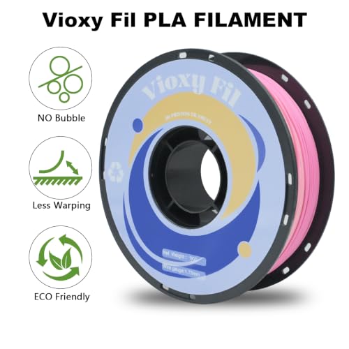 Matte Rainbow PLA 3D Printer Filament, 1.75mm, 1KG Spool (2.2lbs),Gradient Filament for Most FDM 3D Printers, Spring Pink - color: Spring-pink, size: 1kg