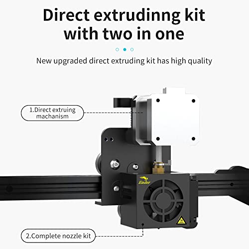 Creality Original Ender 3 Direct Drive Upgrade Kit, Comes with 42-40 Stepper Motor Hotend Kit, 1.75mm Direct Drive Extruder Fan and Cables Support Flexible TPU Filament - style: Ender 3 Series Direct Drive