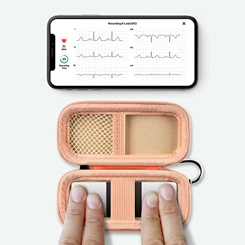 Heart Monitor Case for AliveCor KardiaMobile 1-Lead, 6L & 6L Max - color: Pink