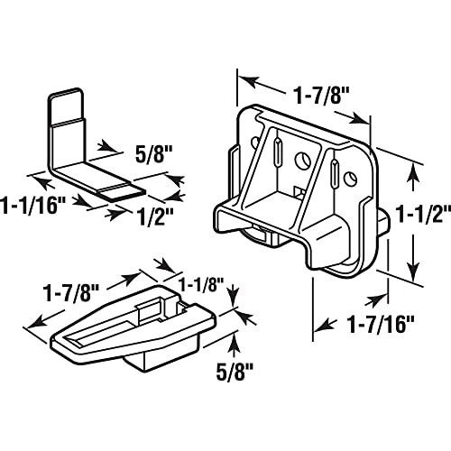 Slide-Co 223887 Drawer Track Guide and Glides – Replacement Furniture Parts for Dressers, Hutches and Night Stand Drawer Systems (2 Pack)