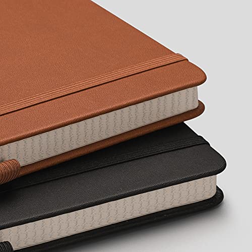 AHGXG Graph Paper Notebook, 384 Pages, 120GSM, A5 (5.7'' × 8.3'') - color: Black Brown, size: A5