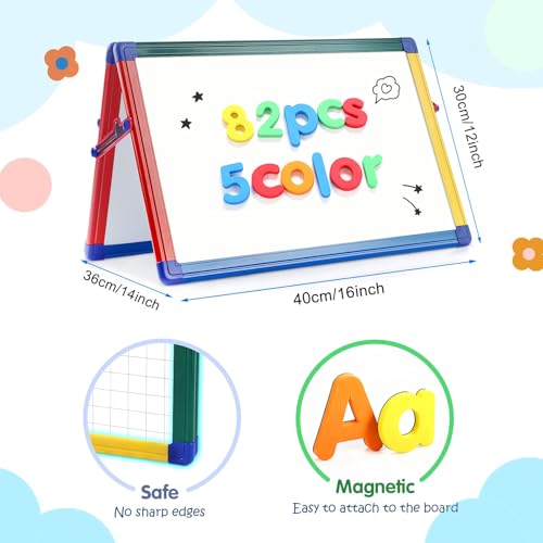 SWANCROWN Dry Erase White Board for Kids16x12 inch Tabletop Whiteboard - color: Multicolor