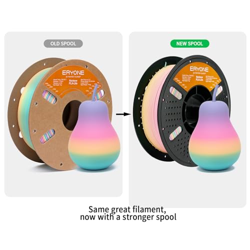 ERYONE PLA Basic Rainbow 3D Printer Filament, Guava Color Changing Filament 1.75mm, Multicolor PLA for 3D Printing, Gradient 1KG Spool (2.2 lbs) Fit Most FDM Printers - color: Pla-basic Guava, size: 1KG
