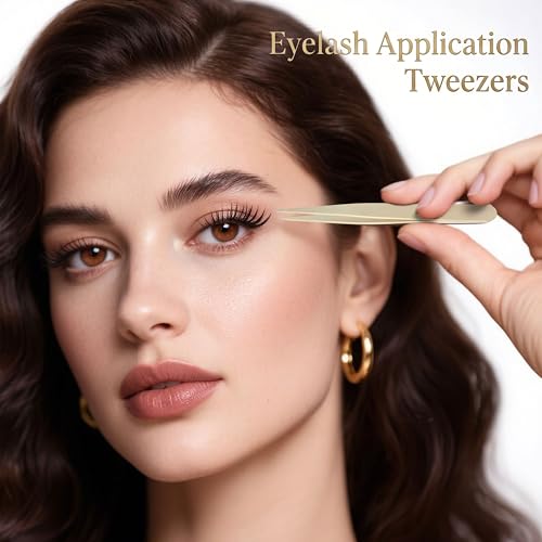 MGER Pointed Tweezers for Women Facial Hair, Tweezers for Hair Removal