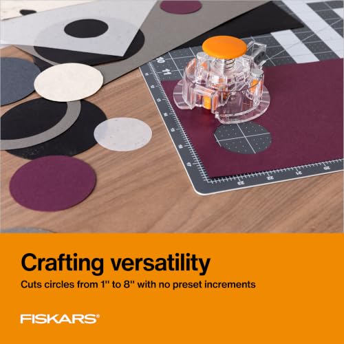 Fiskars Circle Cutter with 3 Replacement Blades for Paper & Arts and Crafts