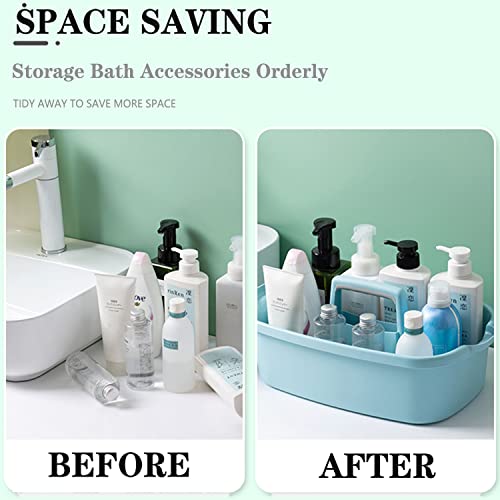 Haundry Large Cleaning Supplies Caddy with Handle, Plastic Storage Bucket Organizer for Cleaning Products, Shower Caddy Basket for Car, Dorm, Bathroom, Garden, Kitchen - Blue - color: Blue