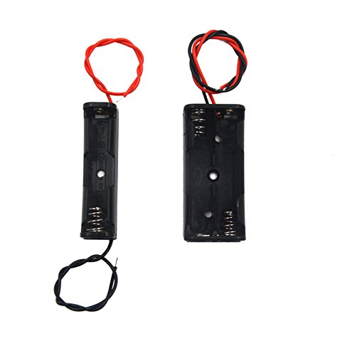 (Pack of 8 Battery Holder Bundle 2Pcs1 X 1.5VSingle AA, 2Pcs2 X 1.5V AA, 2Pcs1 X 1.5VAAA, 2Pcs 2 AAA Battery Holder with Leads