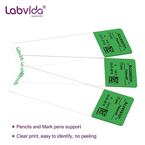 144pcs Green Frosted Microscope Slide, Dim.75mmx25mm, LVQ034G2 - color: 144pcs, Green Color Frosted Slides