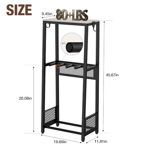 EmberGlow Multi Guitar Stand with Top Wood Display Shelf, 24.5lbs Heavy Duty Guitar Rack Floor Holder (1.2mm Thick Tubes), Patented Anti-Collision Mesh, Premium Instrument Accessories for Home Music Studio, GRAY - color: Gray Shelf Board, size: Small - 3