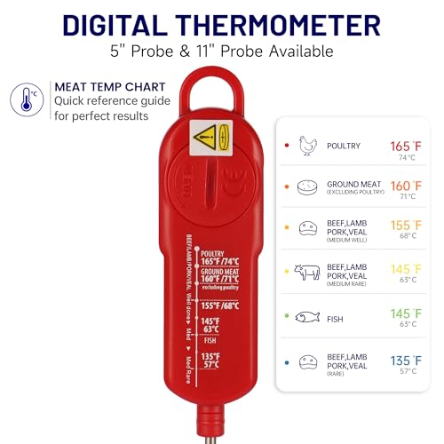 LONICERA Digital Cooking Thermometer for Sourdough Bread, 5-Inch Probe