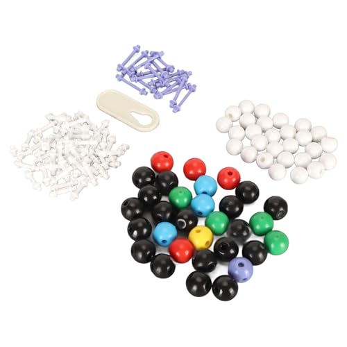 136PCS Organic Chemistry Molecular Model Kit, 59 Atoms 76 Links with Link Remover Tool and Storage Box, Molecular Structure Modeling Kit for Students and Teachers