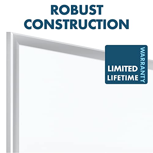Quartet Magnetic Porcelain Whiteboard, 4' x 3' White Board, Premium, Duramax, Silver Aluminum Frame (2544) - color: Silver, size: 48"W x 36"H
