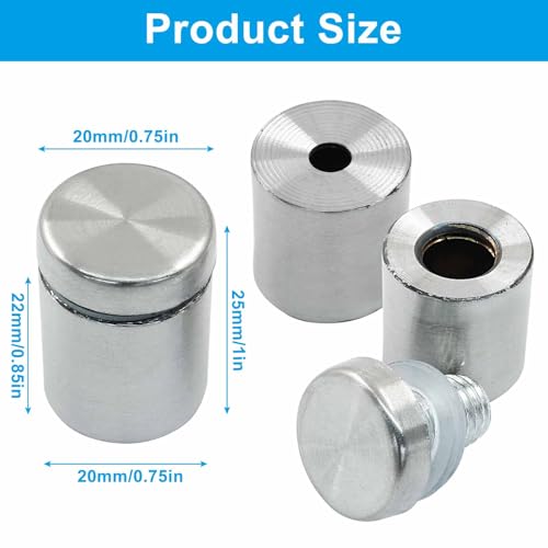 Waziaqoc 12 Pack 3/4 x 1 Inch Stainless Steel Standoff Screws - size: 3/4 x 1 Inch