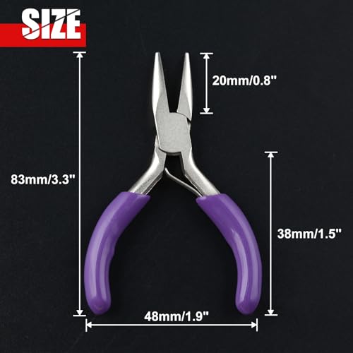 3 Inches Chain Nose Pliers Mini Needle-Nose Pliers Miniature Pocket Plier Mini Jewelry Pliers For Jewelry Making Bending Wire Small Object Gripping Diy Craft Hobby Supplies - style: Chain Nose Pliers