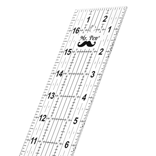 Mr. Pen- Sewing Ruler, 3 x17 Inch, Acrylic Quilting & Cutting Ruler, Non-Slip, Sewing Supplies