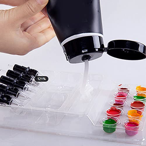 Zetiling 25pcs Tray, Plastic Disposable Ink Cup Tray Pigment Holder, Wide Range Of Applications, Ink Cup Design, Portable Plastic Material, Hold Ink and Needle